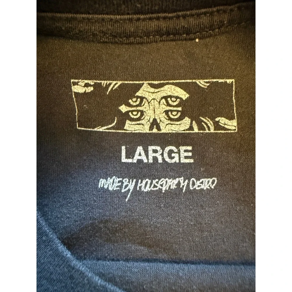 House of Earthly Delights T-Shirt Mens Large Black Good Medusa Skull Graphic
